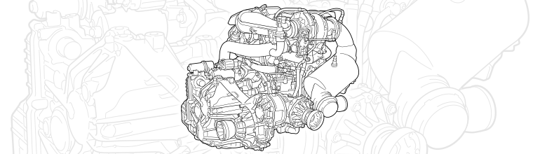 複雑なエンジンのテクニカルイラスト(サンプル)